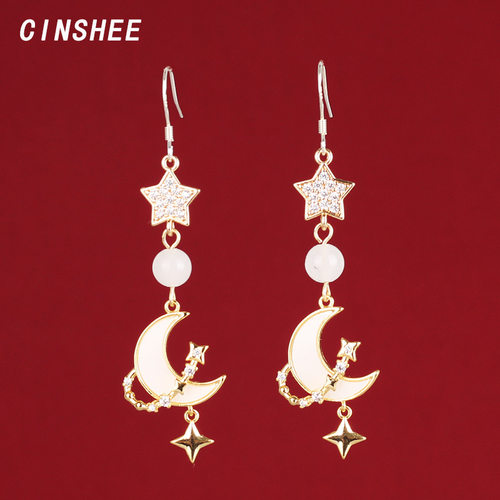 cinshee耳夹耳勾手工耳环