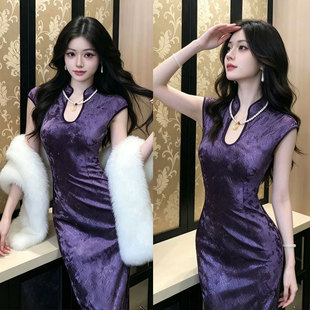 轻熟风性感夜场佳丽晚礼服女装2026新款养生会所推拿按摩旗袍长裙