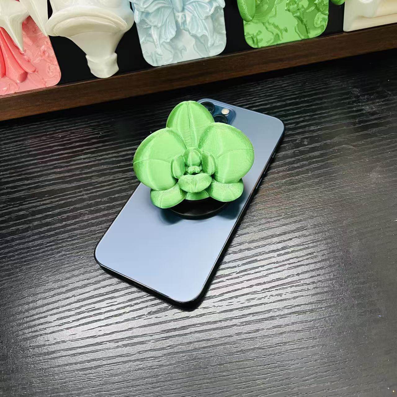 春季ins小香风蝴蝶兰磁吸手机支架创意立体气囊支架高级感网红女