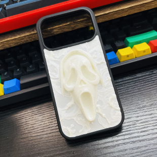 Brba 3D立体鬼脸骷髅头苹果手机壳17pro max小众个性17/17air保护套15/16pro哥特风潮流创意男潮酷外壳16plus