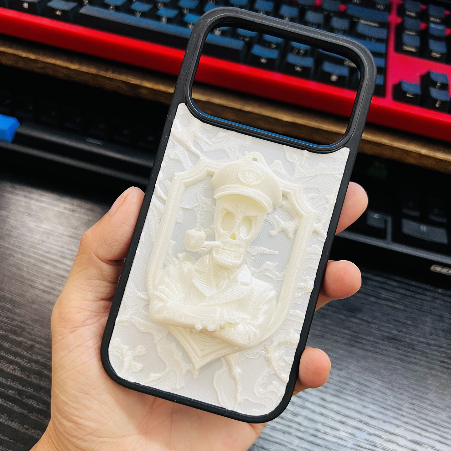 Brba 3D立体烟斗骷髅头17pro max手机壳潮酷个性17/17air保护套15/16pro哥特风潮流创意男潮酷1