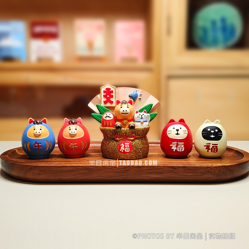 马上发财有福马年招财猫摆件祝福新年礼物桌面车载中控台装饰品,家居饰品,桌面摆件,淘宝优惠券,粉丝福利购,淘宝优惠卷