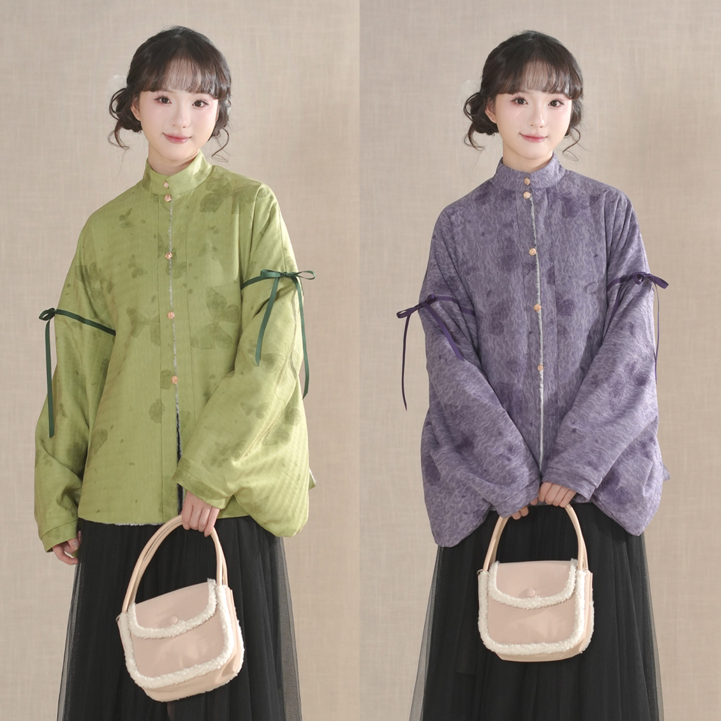 织尚御司原创汉服女秋冬改良对襟立领琵琶袖上袄加绒加厚日常通勤,女装/女士精品,汉服套装,淘宝优惠券,粉丝福利购,淘宝优惠卷