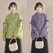 织尚御司原创汉服女秋冬改良对襟立领琵琶袖 上袄加绒加厚日常通勤