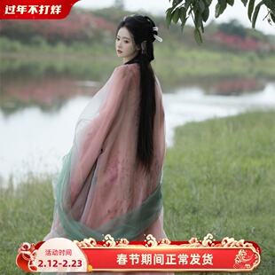 织尚御司牡丹图原创汉服女唐制大袖衫一片式齐胸襦裙春夏薄款全套