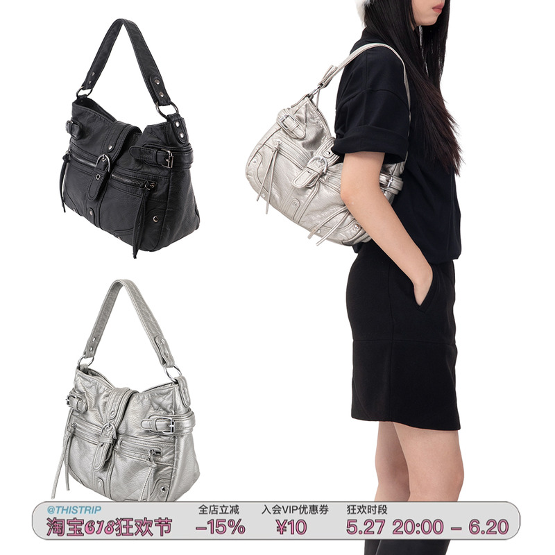 ThisTrip机车包千禧银色