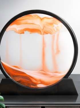 流沙画摆件3d立体沙漏客厅桌面