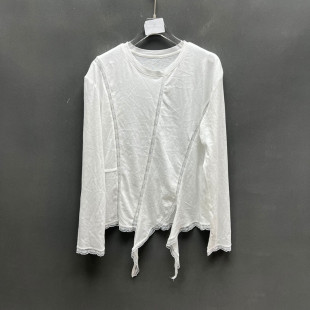 拼接蕾丝长袖 时尚 T恤女气柔软不规则下摆2035P 新款 欧洲站2026春季