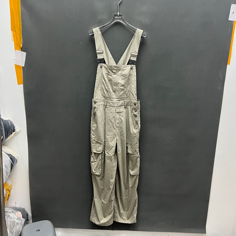 欧洲站2026夏季新款时尚慵懒工装背带裤女宽松百搭阔腿连体裤1943
