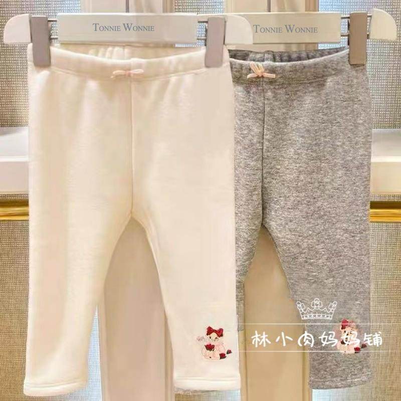 小熊童装24秋冬新款女童印花加绒保暖打底裤女宝宝婴童款百搭长裤,童装/婴儿装/亲子装,裤子,淘宝优惠券,粉丝福利购,淘宝优惠卷