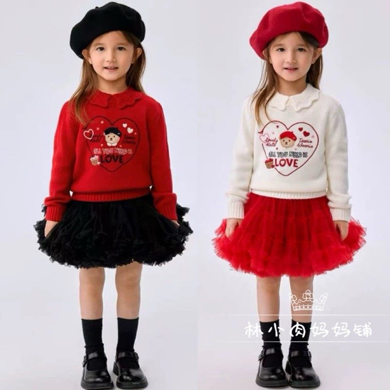 清仓小熊童装秋冬款女童甜美勾花翻领针织毛衣女宝可爱毛线衫新年,童装/婴儿装/亲子装,毛衣/针织衫,淘宝优惠券,粉丝福利购,淘宝优惠卷