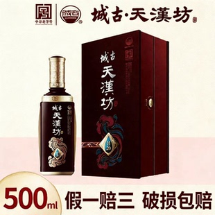 城古天汉坊H20陕西汉中城固特产白酒纯粮浓香型52°高粱酒家乡酒