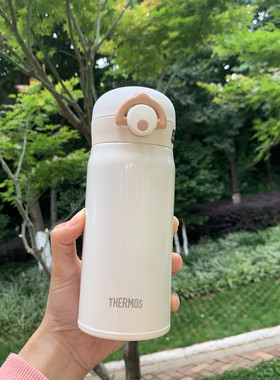 日本膳魔师thermos真空隔热车载便携男女大容量保温杯350/500白色