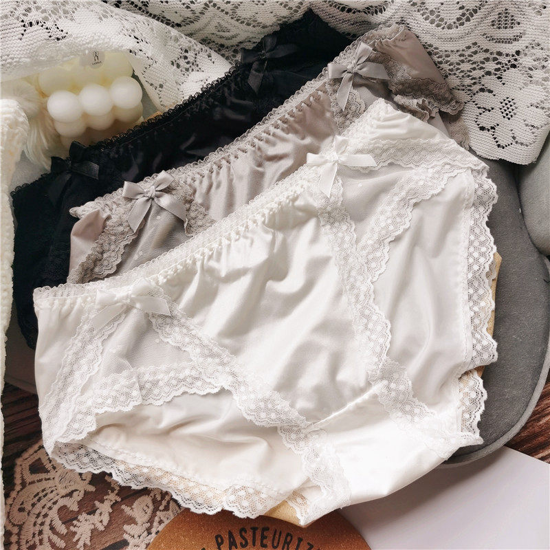 蕾丝边女士内裤女冰丝底裤纯棉抗菌裆日系性感新款短裤夏季薄款,女士内衣/男士内衣/家居服,女三角裤,淘宝优惠券,粉丝福利购,淘宝优惠卷