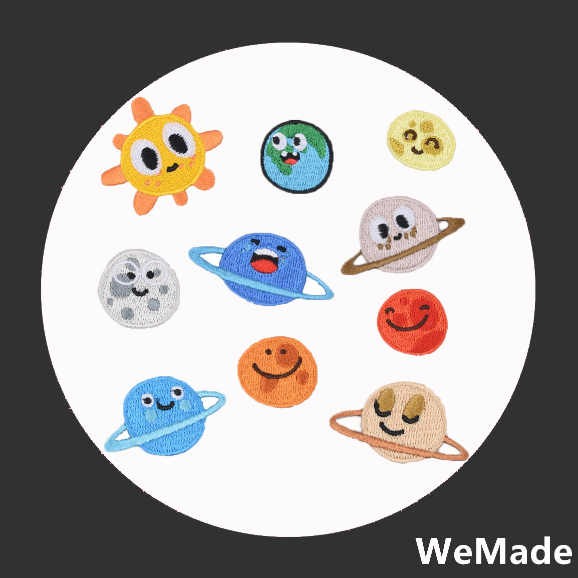 超可爱掌宇宙星球刺绣布贴衣服补丁贴龙骧包书包手帐diy装饰贴布
