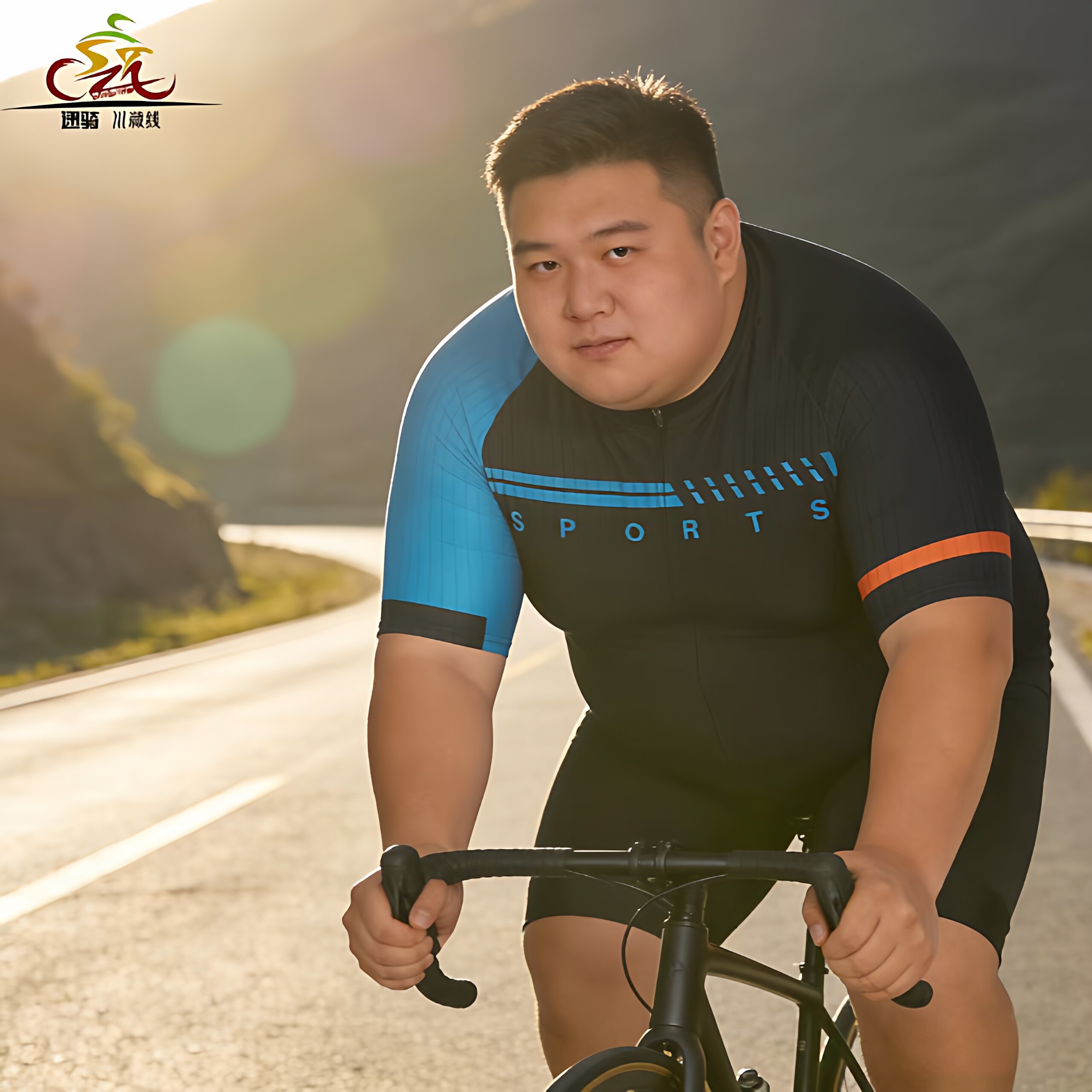 夏季短袖速干骑行服套装定制订做 加大码加肥自行车单车服 男专业