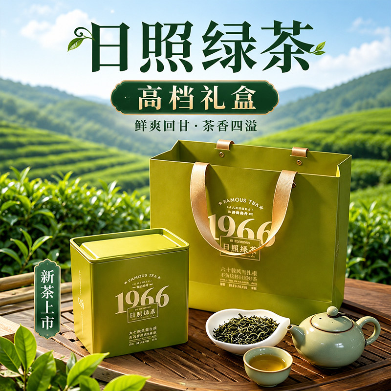 日照绿茶礼盒装2026年新茶高档茶叶礼盒节日伴手礼送礼送长辈朋友