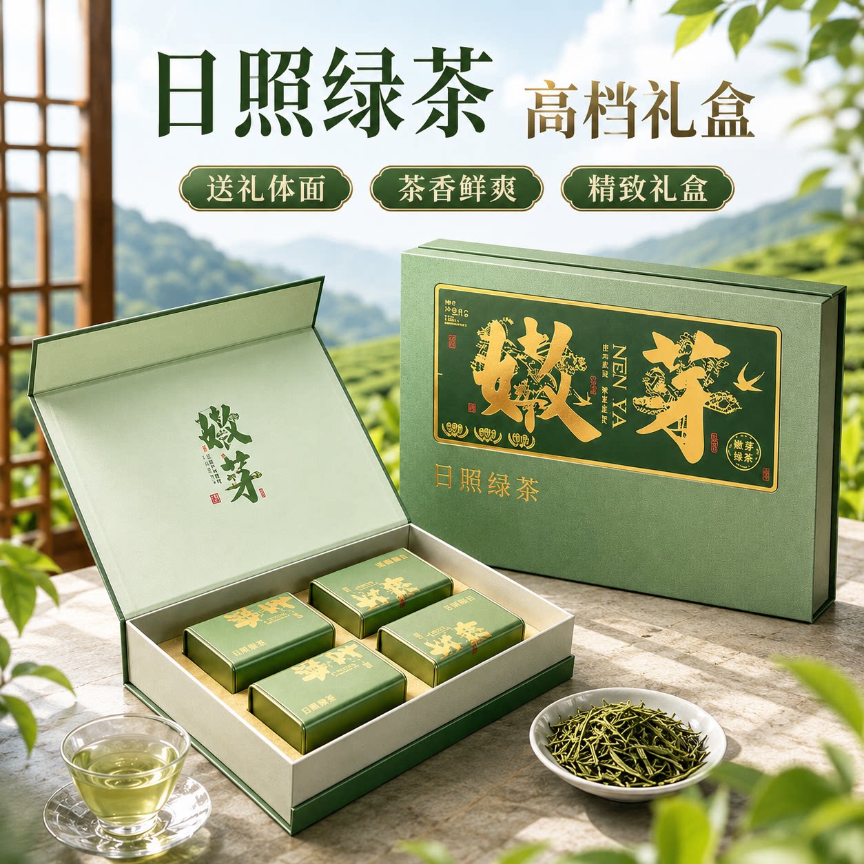 山东特产正宗日照绿茶2026新茶高档茶叶礼盒节日礼品送礼送长辈