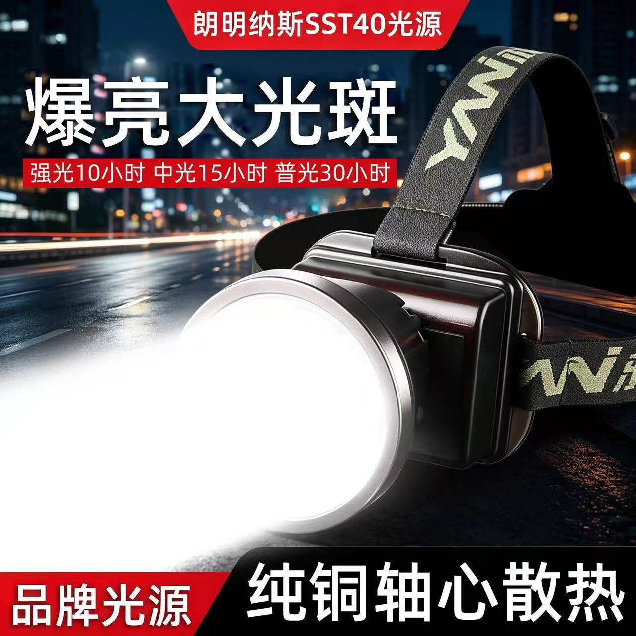 雅尼736s头灯强光充电超亮