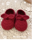 柔软亲肤0 ins风洋气酒红色宝宝鞋 新生婴儿满月百天宴软底鞋 3个月