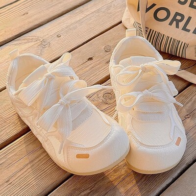 镂空透气小白鞋女款2026新款爆款夏季网面德训软底不累脚休闲运动