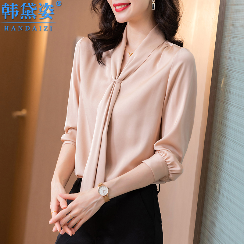 重磅真丝衬衫女长袖桑蚕丝上衣