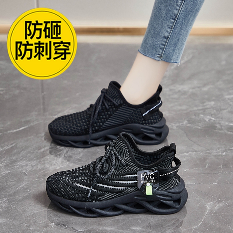 女士上班新款轻便劳保鞋钢头款