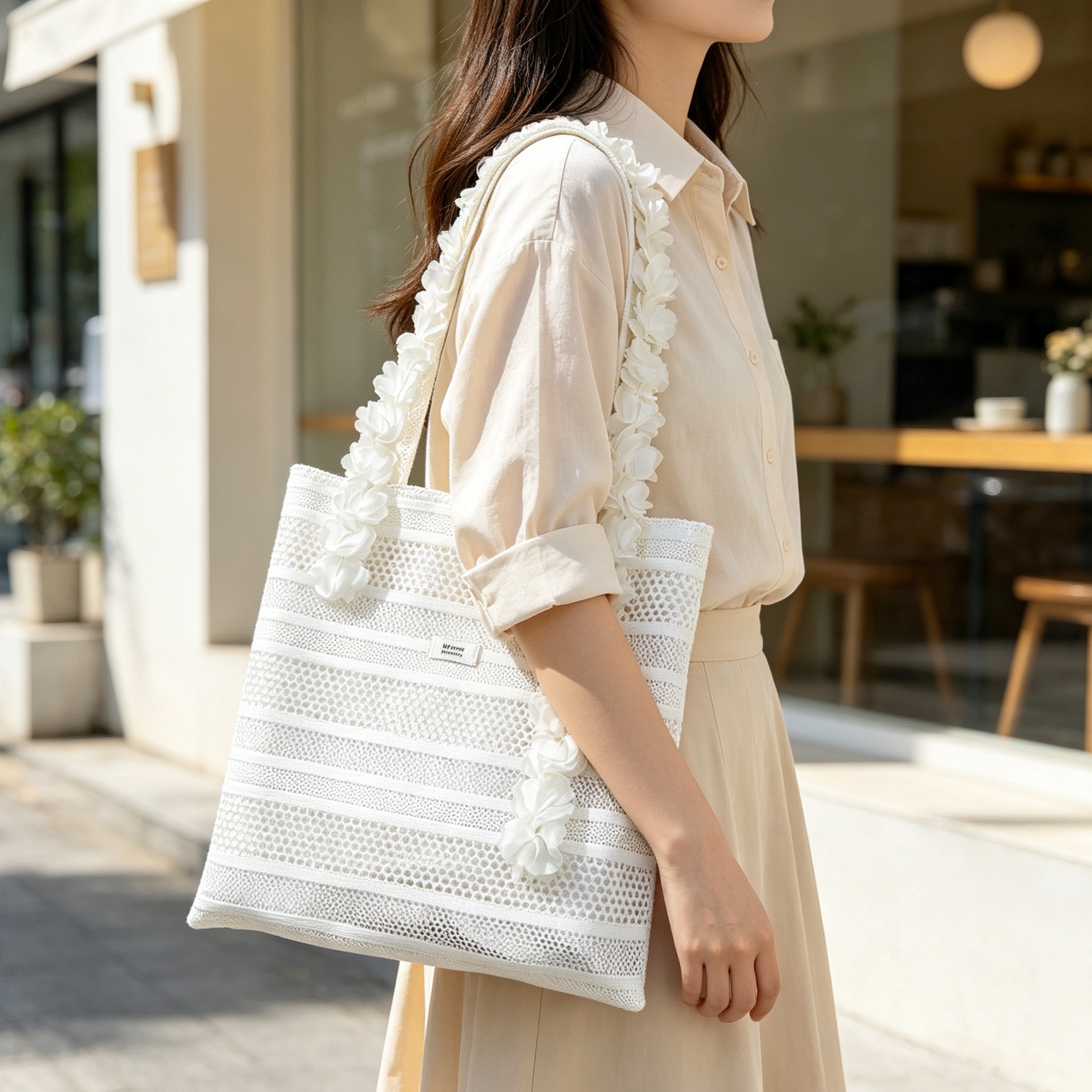立体花朵托特包女大容量通勤