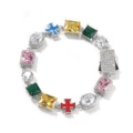 Silver Colored Zircon Bracelet approx. 18cm
