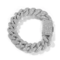 Silver (raised in the middle) bracelet about 18cm