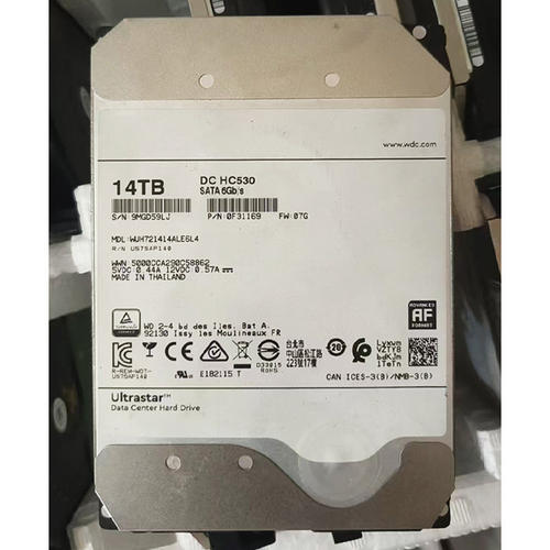 WD西数14T企业级机械硬盘HC530 氦气 CMR 垂直盘 NAS 监控 7200转