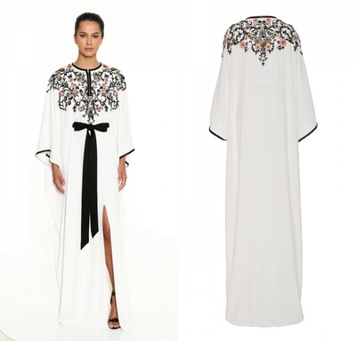 时尚风精致钉珠酒会走秀宽松晚装