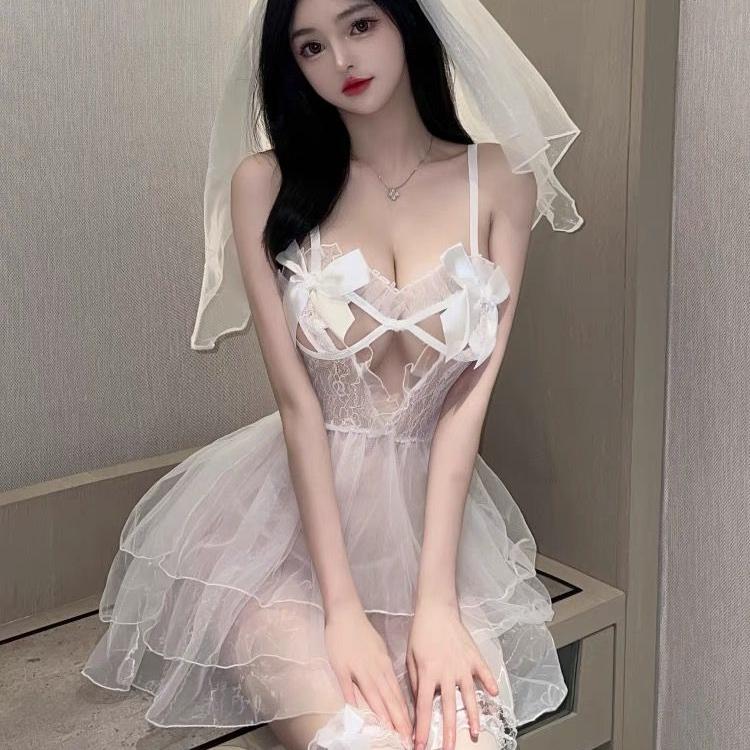 新娘婚礼物婚纱性感内衣cos角色扮演睡裙2024新款情侣趣味女qqny