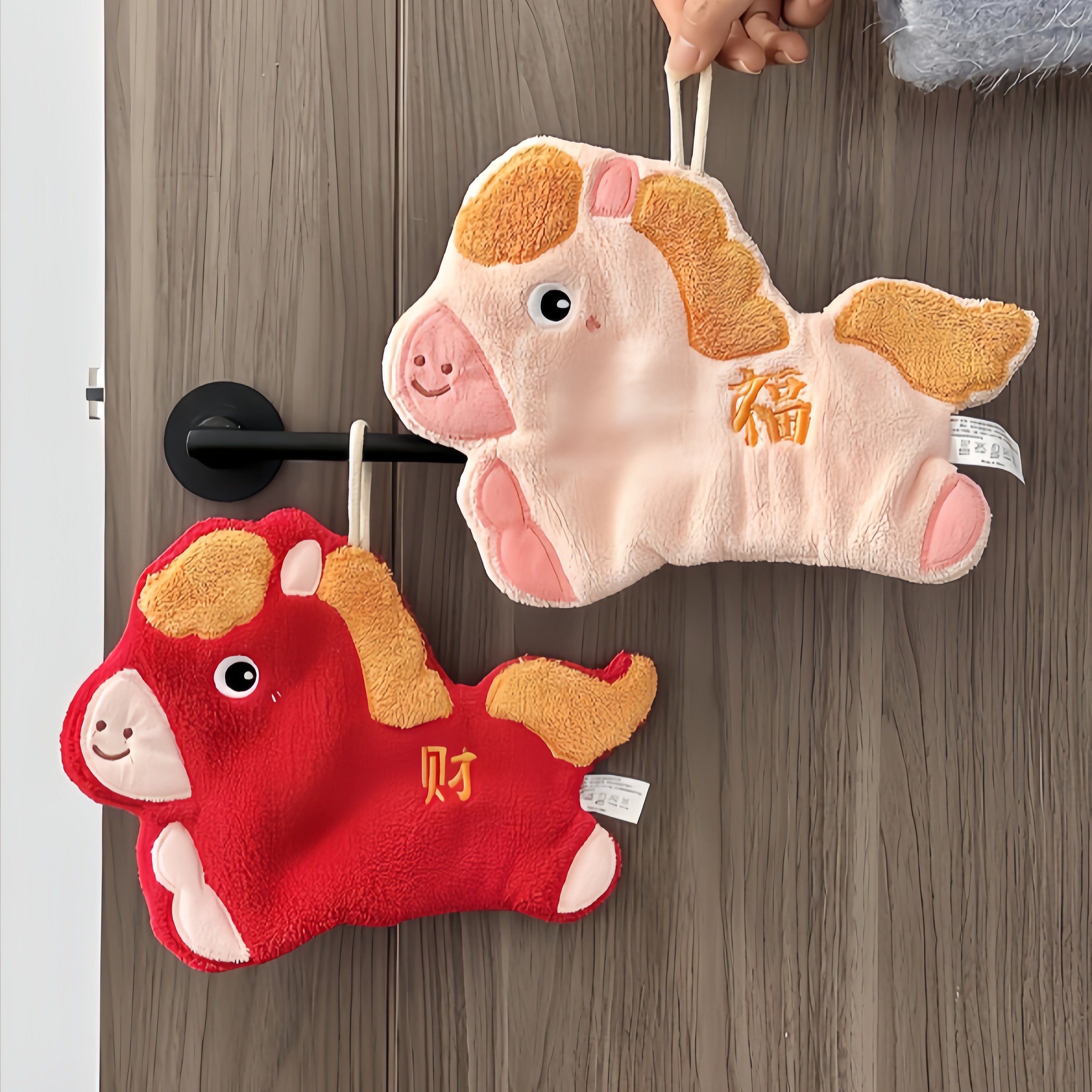 新年马到福来小马珊瑚绒擦手巾超厚洗手巾吸水帕卫生间厨房擦手巾,家庭/个人清洁工具,厨房擦手巾,淘宝优惠券,粉丝福利购,淘宝优惠卷