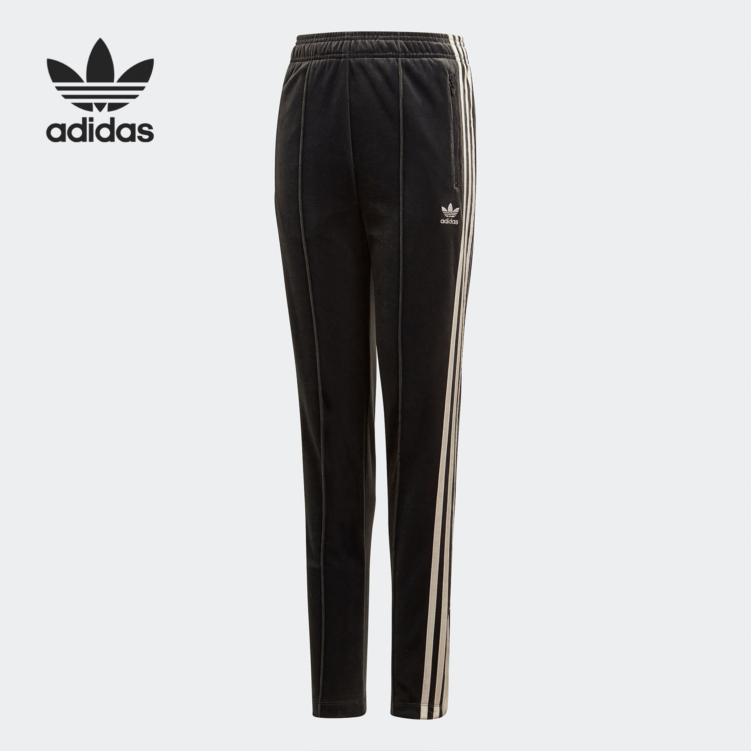 Adidas阿迪达斯正品儿童修身三叶草休闲运动舒适百搭长裤D98910