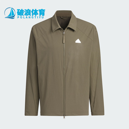 阿迪达斯男士翻领夹克外套