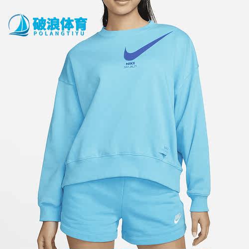 Nike/耐克正品新款女子圆领透气运动套头卫衣DV8019-416