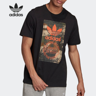 男子圆领透气短袖 新款 GD5951 阿迪达斯三叶草夏季 Adidas