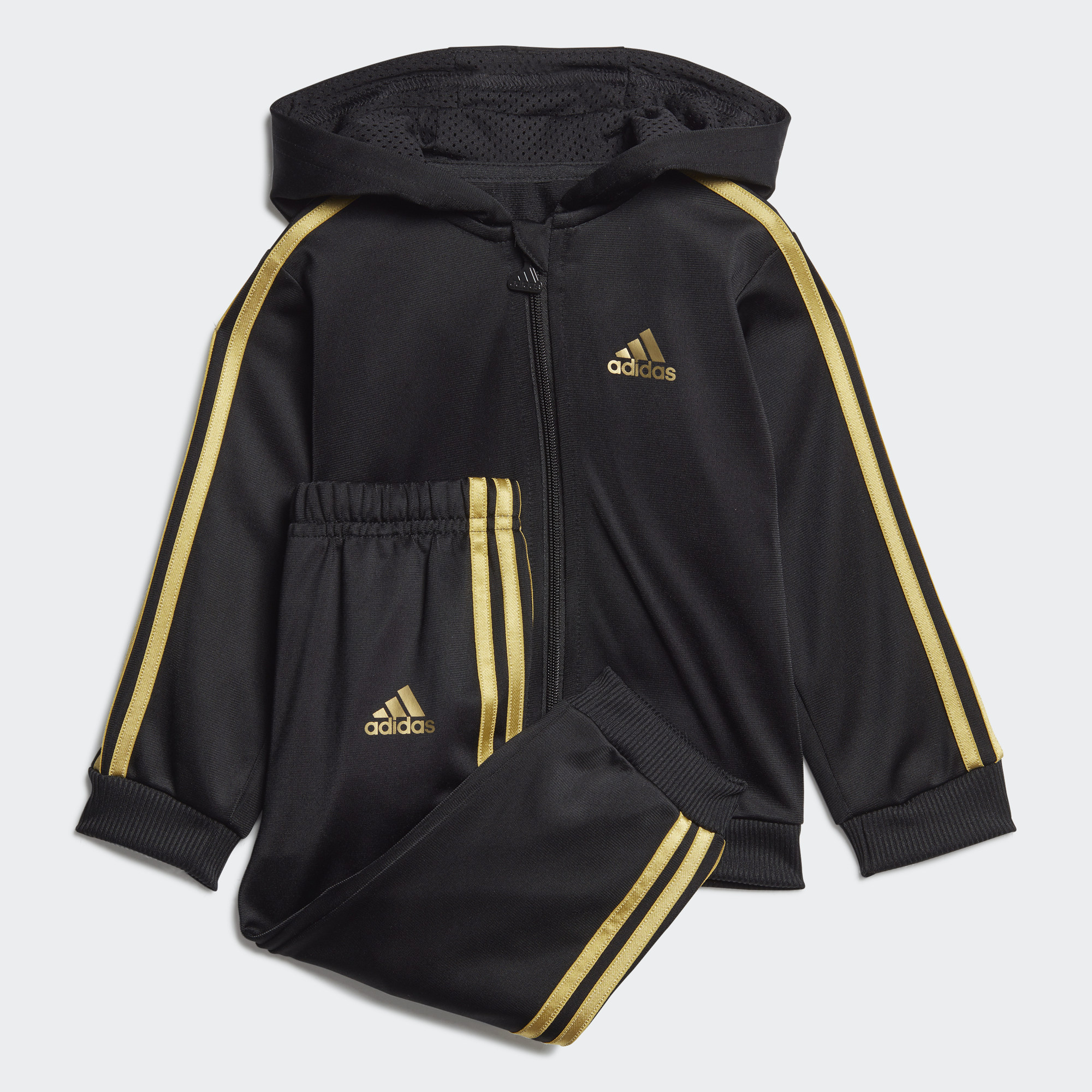Adidas阿迪达斯正品婴幼童连帽拉链春秋休闲男婴运动套装GE0019