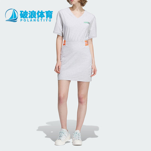 阿迪达斯女子运动短袖连衣裙