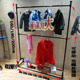 架 店上下两层货架落地升降挂衣架双杆服装 简易双层童装 展示架服装