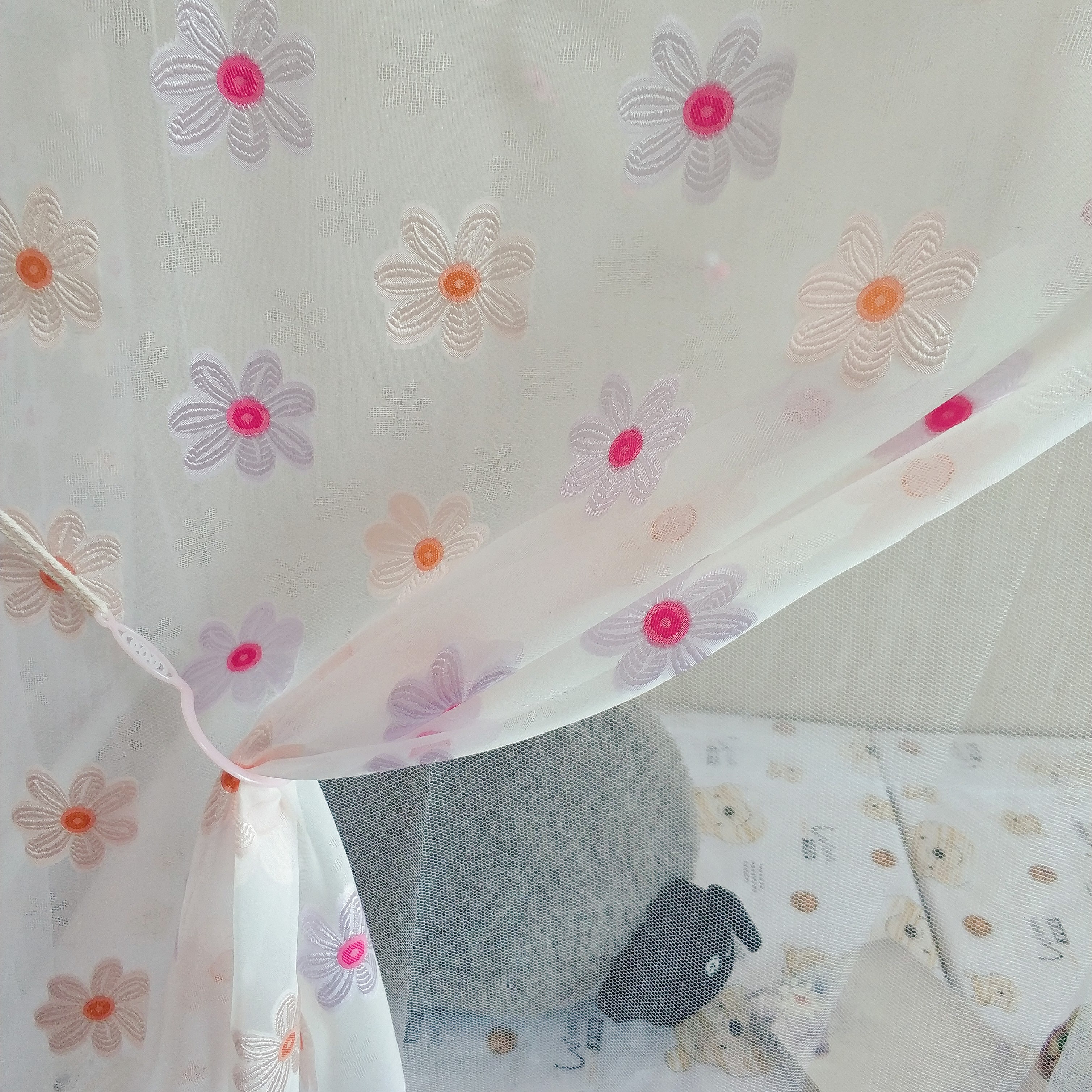 ins风小雏菊纱帘蚊帐学生宿舍蚊帐