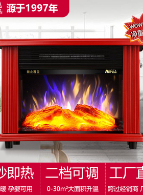 富迩佳19H家用取暖器台式暖风机卧室电暖气节能烤火炉电壁炉包邮
