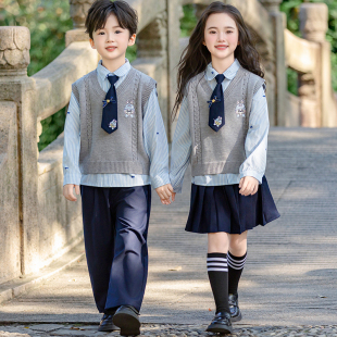 男童四件套春秋装 儿童表演服 拉布布女童英伦学院风幼儿园服2026款