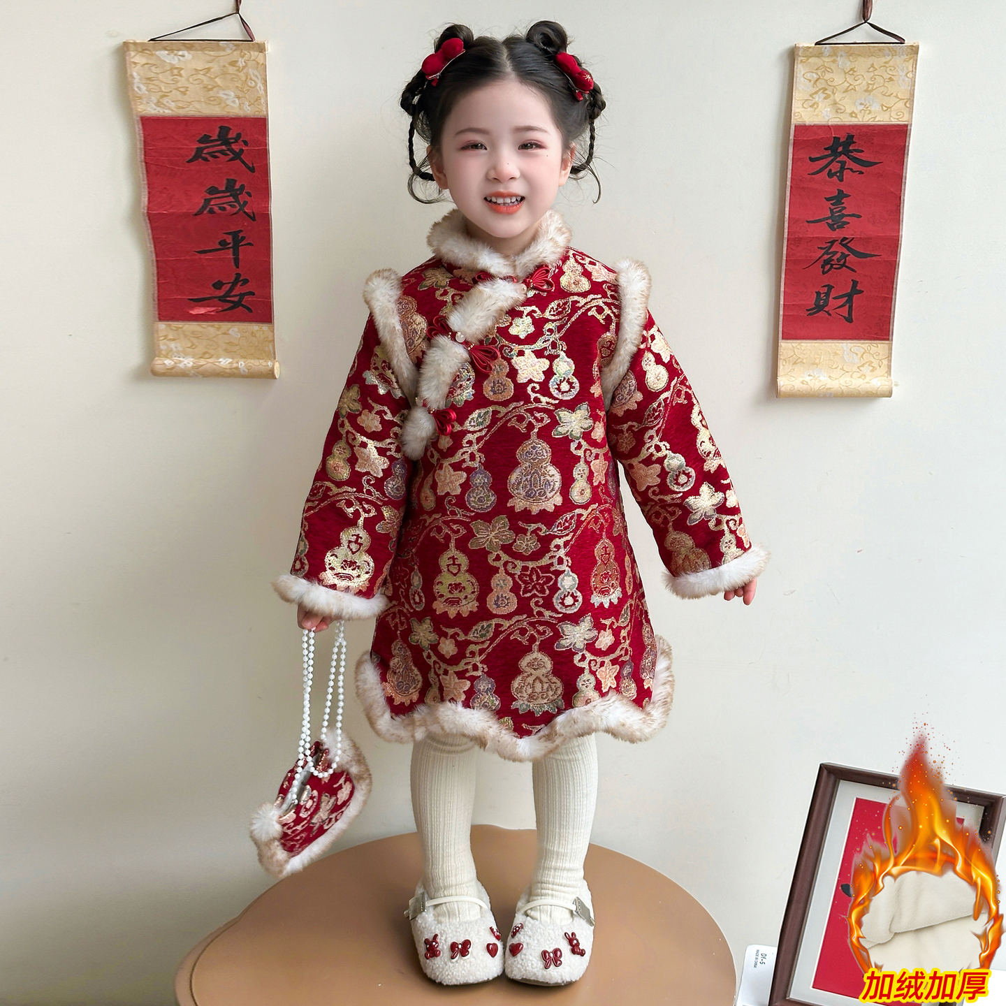 2025新款女童中国风旗袍裙