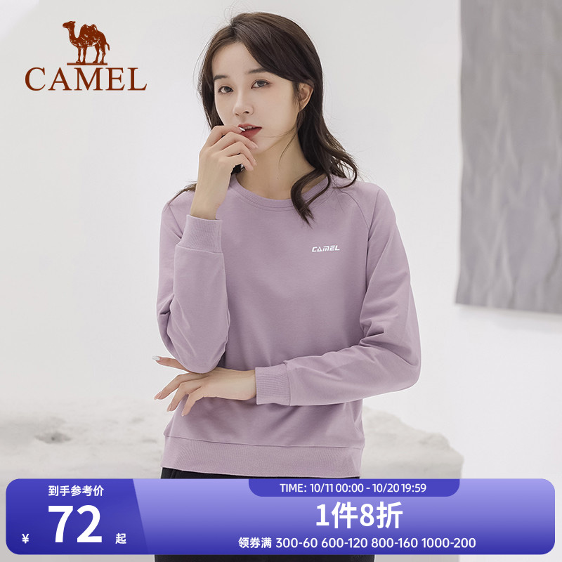 骆驼套头圆领卫衣女新款薄款情侣宽松休闲女装薄款运动服长袖上衣
