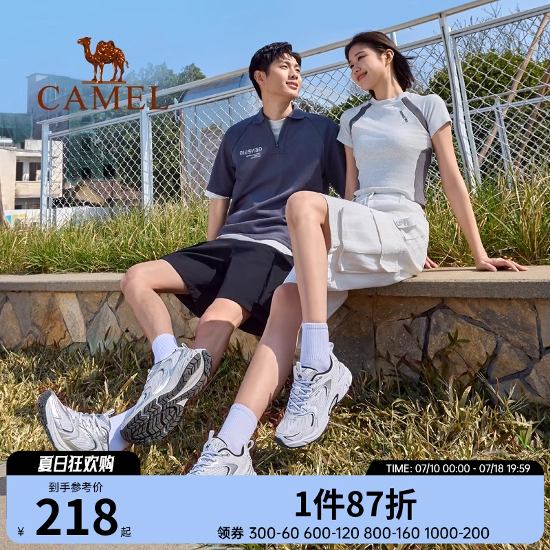 骆驼光速运动鞋2025新款鞋子休闲鞋女鞋复古慢跑鞋减震跑步鞋女款