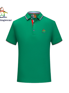 香港代购 MUNSINGWEAR/万星威高尔夫短袖T恤男轻薄透气Polo衫撞色