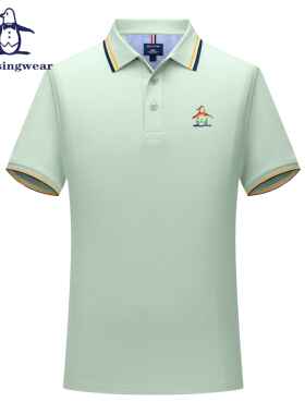 香港代购 MUNSINGWEAR/万星威男装polo衫匹马棉方领高尔夫短袖T恤