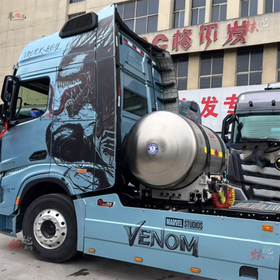 适用乘龙欧曼TL拖挂车车贴拉花解放J7大货车毒液斯堪尼亚车身贴纸